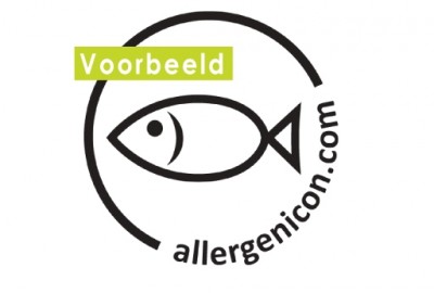 Allergeneniconen stickervel transparant vis